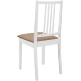  Blagovaonske stolice od masivnog drva s jastucima 2 kom bijele | Shoptok.si