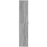  Visoka komoda siva boja hrasta 60x35x180 cm konstruirano drvo | shoptok.hr