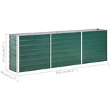  Povišena vrtna gredica od pocinčanog čelika 240x40x77 cm zelena | Eponuda.com