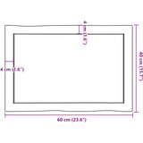 Stolna ploča 60x40x(2-6) cm od hrastovine sa živim rubom | shoptok.hr