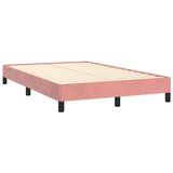  Krevet box spring s madracem LED ružičasti 120x190cm baršunasti | shoptok.hr