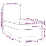 Box spring krevet s madracem tamnoplavi 100x200 cm baršunasti | shoptok.hr