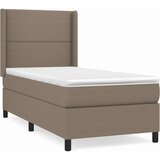  Krevet s oprugama i madracem smeđesivi 100 x 200 cm od tkanine | shoptok.hr