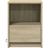  Noćni ormarići s LED svjetlima 2 kom boja hrasta sonome | shoptok.hr