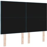  LED glava kreveta Tamno plava 160 cm Lažna koža - Tamno plava 160 cm Visoki uzglavlje | shoptok.hr