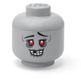 Lego Siva plastična otroška škatla za shranjevanje ø 24x27 cm Head Zombie L – Cene