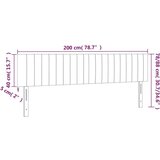 vidaXL Posteljno vzglavje 2 kosa črno 100x5x78/88 cm žamet | Shoptok.si