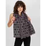 Fashionhunters Women's scarf with print - gray
