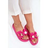 Boto Women's Slippers With Bow And Gold Brooch Fuchsia Lynara | shoptok.hr