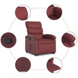  Naslonjač na podizanje od umjetne kože crvena boja vina | shoptok.hr