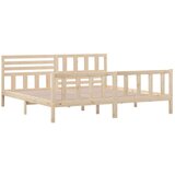  Posteljni okvir iz trdnega lesa 200x200 cm, (20646846) | Shoptok.si