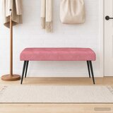  Klupa s gumbastim tkanjem Ružičasta 110 x 40 x 46 cm Baršun | shoptok.hr