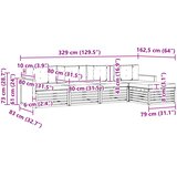  Set vanjskih sofa 5 pcs Prirodna i svjetlosiva Poliester | shoptok.hr