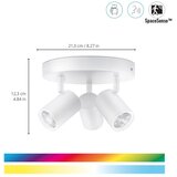Wiz - LED RGBW prigušiva ugradna spot svetiljka IMAGEO 3xGU10/4,9W/230V bela Wi-Fi | Eponuda.com