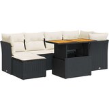 vidaXL 7-dijelni set vrtnih sofa od poliratana s jastucima crni | shoptok.hr