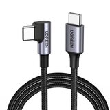 Ugreen Pleten kotni kabel USB-C 480 Mb/s 0,5 m črno-siv, (21090890) | Shoptok.si