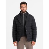 Ombre Men's quilted jacket with jacket cut - black | shoptok.hr