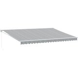 Maison Chic Zložljiva tenda - Senčniki antracit in bela 5x3 m blago in aluminij, (22038617) u