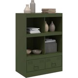  Visoka komoda maslinastozeleni 67 x 39 x 95 cm čelična | shoptok.hr
