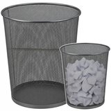 Office Waste Bin Metal Mesh Round Silver 19 L Cijene