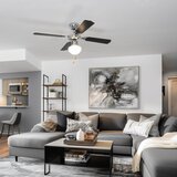  ZEVENTI - Plafonski ventilator NAVAGIO 1xE27/60W/230V crna/bela | Eponuda.com