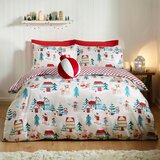 Catherine Lansfield Enojna posteljnina 135x200 cm Christmas Mouse Town – Cene