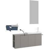 Hanah home Kupatilski ormarić sa umivaonikom i ogledalom (2 komada) Perla 110 550 | Eponuda.com