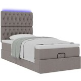 vidaXL Otomanski posteljni okvir z vzmetnico taupe 100x200 cm blago | Shoptok.si