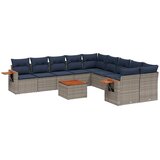  11-dijelni set vrtnih sofa od poliratana s jastucima sivi | shoptok.hr