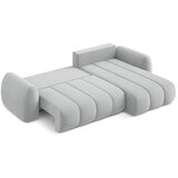 Makamii Svijetlo siva sklopiva/s prostorom za odlaganje kutna garnitura od bouclé tkanine (s desnim kutom/s ležaljkom) Pele – | shoptok.hr