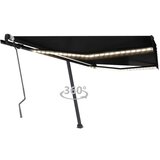  Ročno zložljiva tenda z LED lučkami 450x300 cm antracitna, (20728816) | Shoptok.si