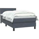 Box Spring krevet s madracem tamno sivi 80x210 cm baršun | shoptok.hr