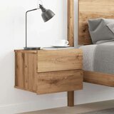 vidaXL Stenska nočna omarica artisan hrast 40x32x30 cm | Shoptok.si