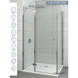 Copen tuš kabina fonta, providno staklo 6mm, srebrni ram, 100x90x195cm Cene