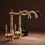 REA Bath Drop Mešalnik za umivalnik Brush Copper High | Shoptok.si