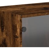  Zidni ormarić sa staklenim vratima boja hrasta 68,5x37x35 cm Smeđa | shoptok.hr