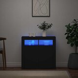  Komoda s LED svjetlima crna 80 x 35 x 75 cm | shoptok.hr