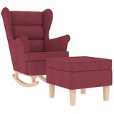  Stolica za ljuljanje s osloncem za noge boja vina od tkanine | shoptok.hr