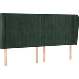 Maison Chic Posteljno vzglavje - Vzglavna omarica - Nočna omarica z ušesi temno zeleno 203x23x118/128 cm žamet, (21712539) | Shoptok.si