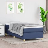 The Living Store Posteljni okvir moder 90x200 cm blago - Box Spring Posteljni Okvir, (21516609) Cene