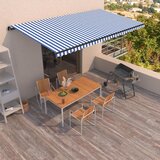 vidaXL Ročno zložljiva tenda 600x350 cm modra in bela Cene