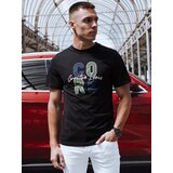 DStreet Koszulka męska z nadrukiem czarna | shoptok.hr