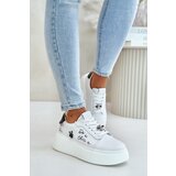 Kesi Women's Leather Platform Sneakers With Badges And Vinceza Inscription White Cijene
