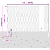 vidaXL Stupovi ograde 10 kom U-kanal siva 140 cm čelik | shoptok.hr