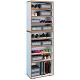 MID.YOU Regal Za Čevlje Salia, Bela, Barva Hrasta | Shoptok.si