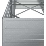 vidaXL Povišena vrtna gredica 240 x 80 x 77 cm pocinčani čelik srebrna | shoptok.hr
