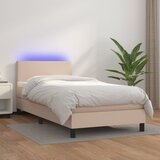  box spring madrac LED cappuccino 90x200cm umjetna koža | shoptok.hr