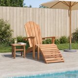  Vrtna stolica Adirondack s osloncem za noge Prirodna | shoptok.hr