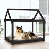 Krevet za pse crni 101x70x90 cm od masivne borovine | Eponuda.ba