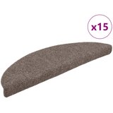  Prostirke za stepenice, samoljepljive, 15 kom, 65x21x4 cm, bež, poluokrugle, velike | shoptok.hr